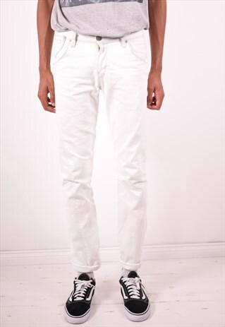 LEVI'S MENS VINTAGE JEANS W31 L33 WHITE 90S