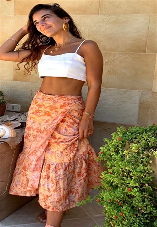 LOWEZA PEACH TEZRIN WRAP SKIRT