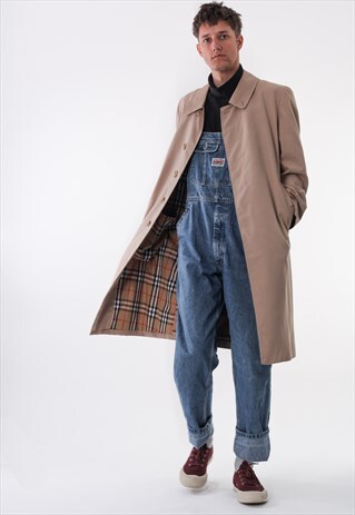 VINTAGE BURBERRYS MAC COAT 90S BEIGE