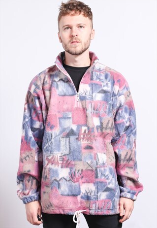VINTAGE HALF ZIP FLEECE TOP
