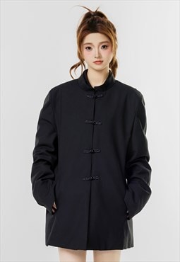 Kimono jacket Japanese style blazer smart coat in black