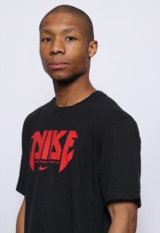 VINTAGE NIKE LOGO T-SHIRT BLACK