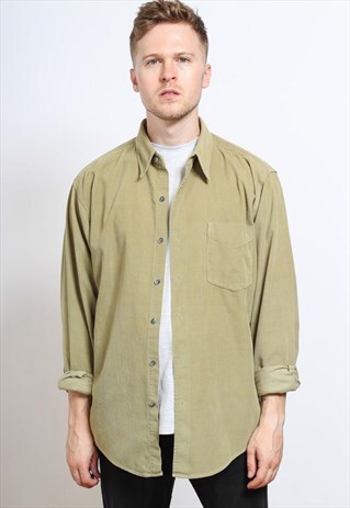 VINTAGE CORDUROY SHIRT GREEN