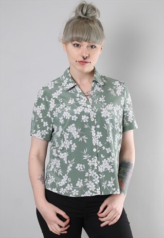 VINTAGE 90S FLORAL PATTERNED BLOUSE