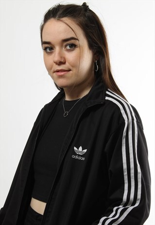 VINTAGE ADIDAS ORIGINALS FULL ZIP BLACK TRACK JACKET
