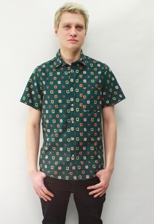 VINTAGE 90' AMAZING BEAUTIFUL COOL GREEN SHIRT