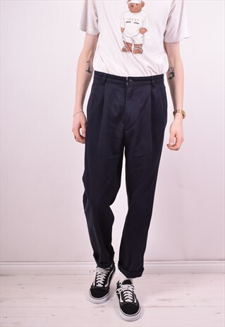 POLO RALPH LAUREN MENS VINTAGE TROUSERS W30 L29 BLUE 90S