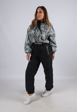 VINTAGE FULL SKI SUIT SNOW SPORTS 90'S UK 10 - 12 (J4J)
