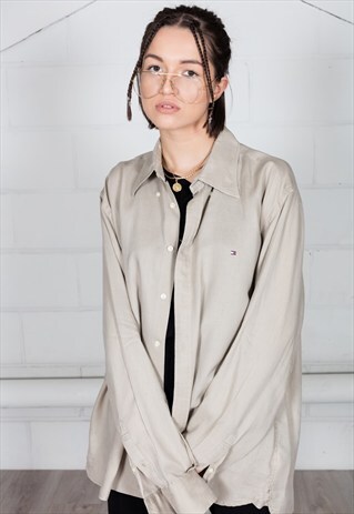 VINTAGE TOMMY HILFIGER PLAIN UNISEX SHIRT