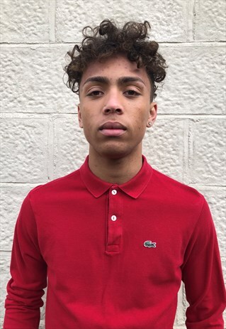 LACOSTE L/S RED POLO