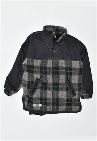 VINTAGE 90'S FLEECE JACKET CHECK MULTI