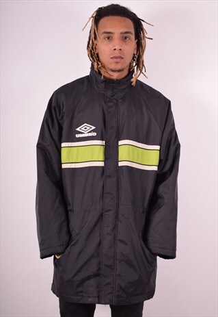 UMBRO MENS VINTAGE JACKET XL BLACK 90S