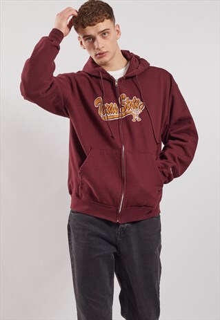 VINTAGE CHAMPION TEXAS STATE ZIP-UP HOODIE