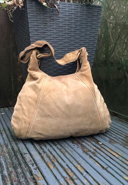 Vintage Suede Tote Bag