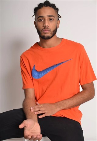 VINTAGE NIKE BIG LOGO T-SHIRT ORANGE
