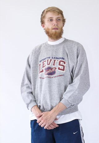 VINTAGE MENS LEVIS BIG LOGO SWEATSHIRT CREW NECK