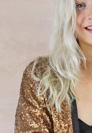BUTTERSCOTCH SEQUIN KIMONO