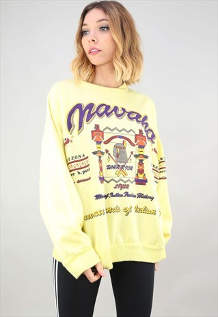 VINTAGE OVERSIZED PASTEL YELLOW SWEATSHIRT