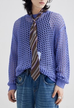 Men's Cutout Fashion Knit Sweater S VOL.5