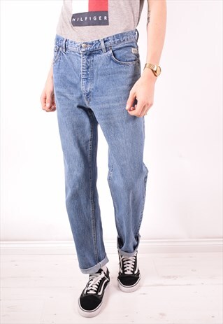 HUGO BOSS MENS VINTAGE JEANS W32 L32 BLUE 90S