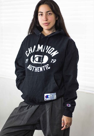 VINTAGE CHAMPION HOODIE SWEATSHIRT JUMPER LOGO 90S S 20.1