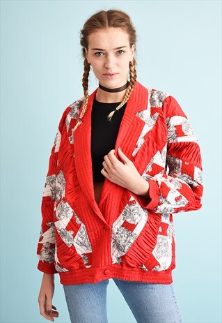 80'S RETRO ATHLEISURE SHIMMER BOMBER SHELL JACKET