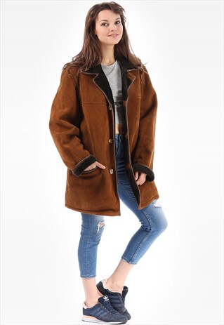VINTAGE 70S SHEEPSKIN SHEARLING COAT