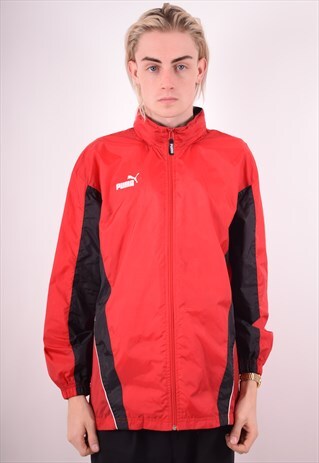 PUMA MENS VINTAGE JACKET LARGE RED 90S