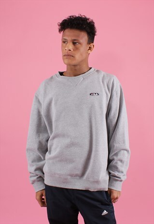 GREY FILA EMBROIDERED SWEATSHIRT