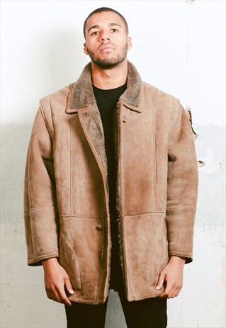 VINTAGE SHEEPSKIN SHERPA COAT