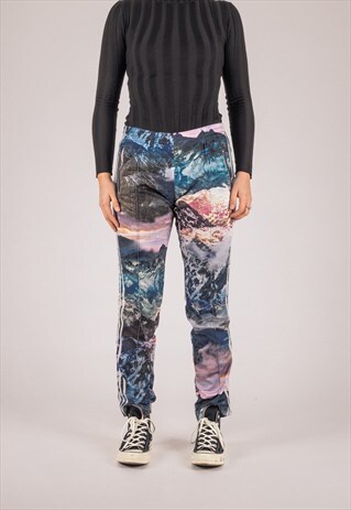 ADIDAS 'WAVEY' LANDSCAPE PRINT MULTI-COLOUR JOGGERS
