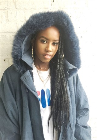 LADIES FAUX FUR PARKA (1990'S)