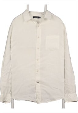 Vintage 90's Nautica Shirt Long Sleeve Button Up Plain