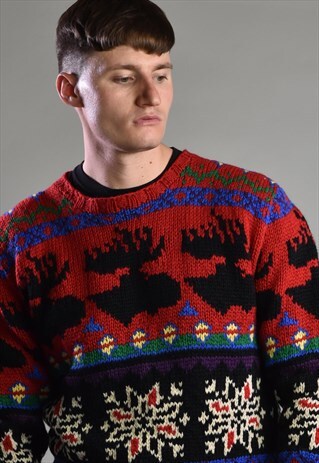 VINTAGE 90S POLO RALPH LAUREN HAND KNIT JUMPER