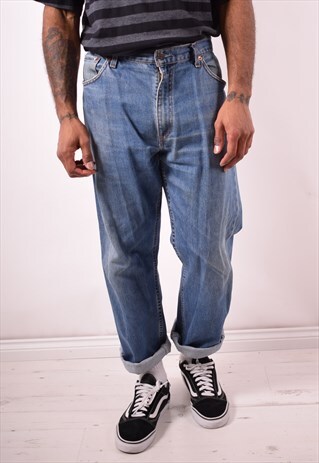 LEVI'S 521 MENS VINTAGE JEANS W38 L30 BLUE 90S