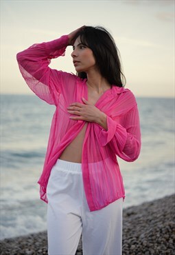 Pink Chiffon Shirt