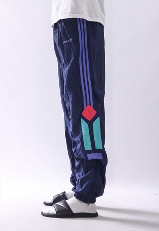 VINTAGE MENS ADIDAS LOGO SUIT TROUSERS JOGGER PANTS
