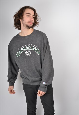 VINTAGE CHAMPION UNIVERSITY SWEATSHIRT IN GREY