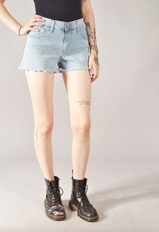 VINTAGE LEVI'S DENIM SHORTS LIGHT BLUE