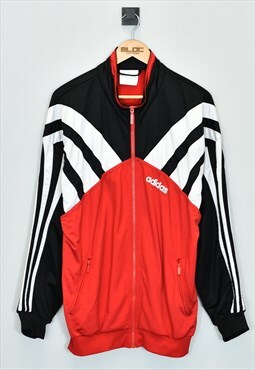 Vintage Adidas Tracksuit Top Red XXLarge 