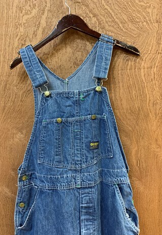 VINTAGE CLASSIC FULL LENGTH BLUE DENIM OSHKOSH DUNGAREES
