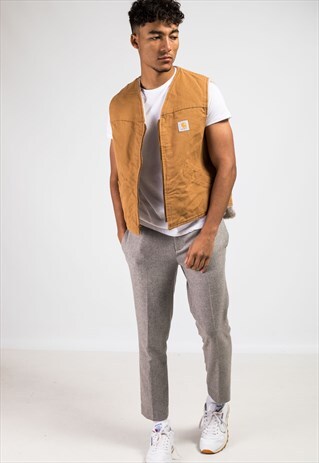 VINTAGE CARHARTT SHERPA-LINED GILET JACKET