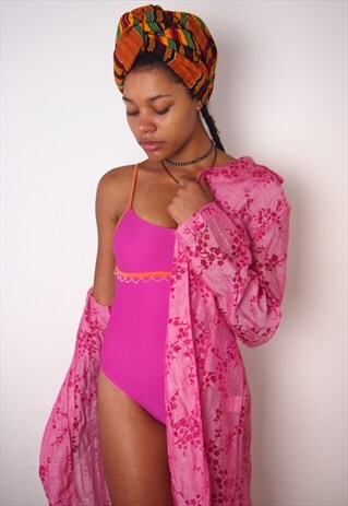 PINK FLORAL LIGHT OVER COAT