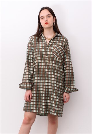 brushed cotton shirt dress