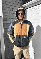 Vintage Reworked Carhartt one of a kind hooded jacket coat