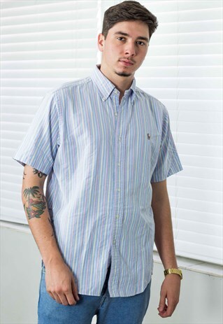 VINTAGE POLO RALPH LAUREN SHIRT LOGO 90S M 8.4