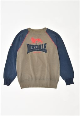 Vintage 00' Y2K  Lonsdale Sweatshirt Jumper Khaki