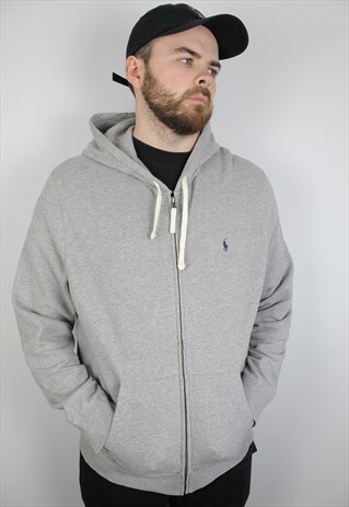 VINTAGE RALPH LAUREN ZIPPED HOODIE SIZE L