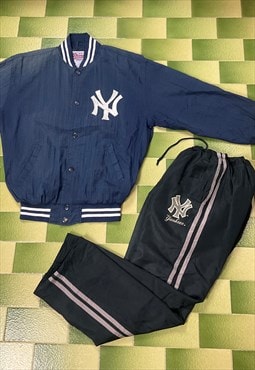 Vintage 90s MLB New York Yankees Jacket  FREE Track Pants