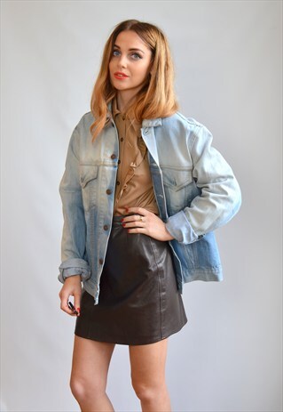 VINTAGE 90S OVERSIZED BLUE DENIM OMBRE LEVI JACKET